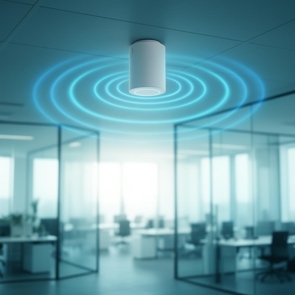 Engineer planning a wireless site survey across an enterprise floor plan